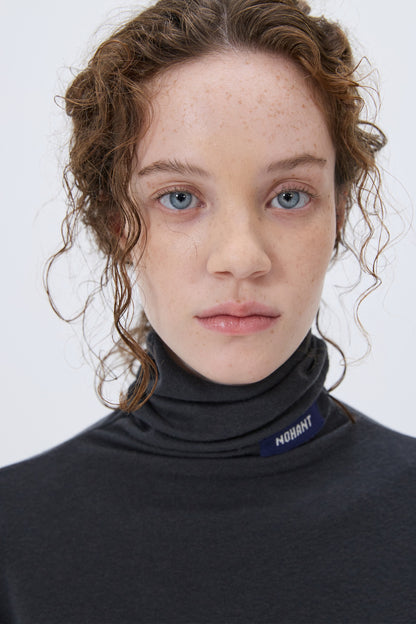 SOFT TURTLENECK T-SHIRT CHARCOAL