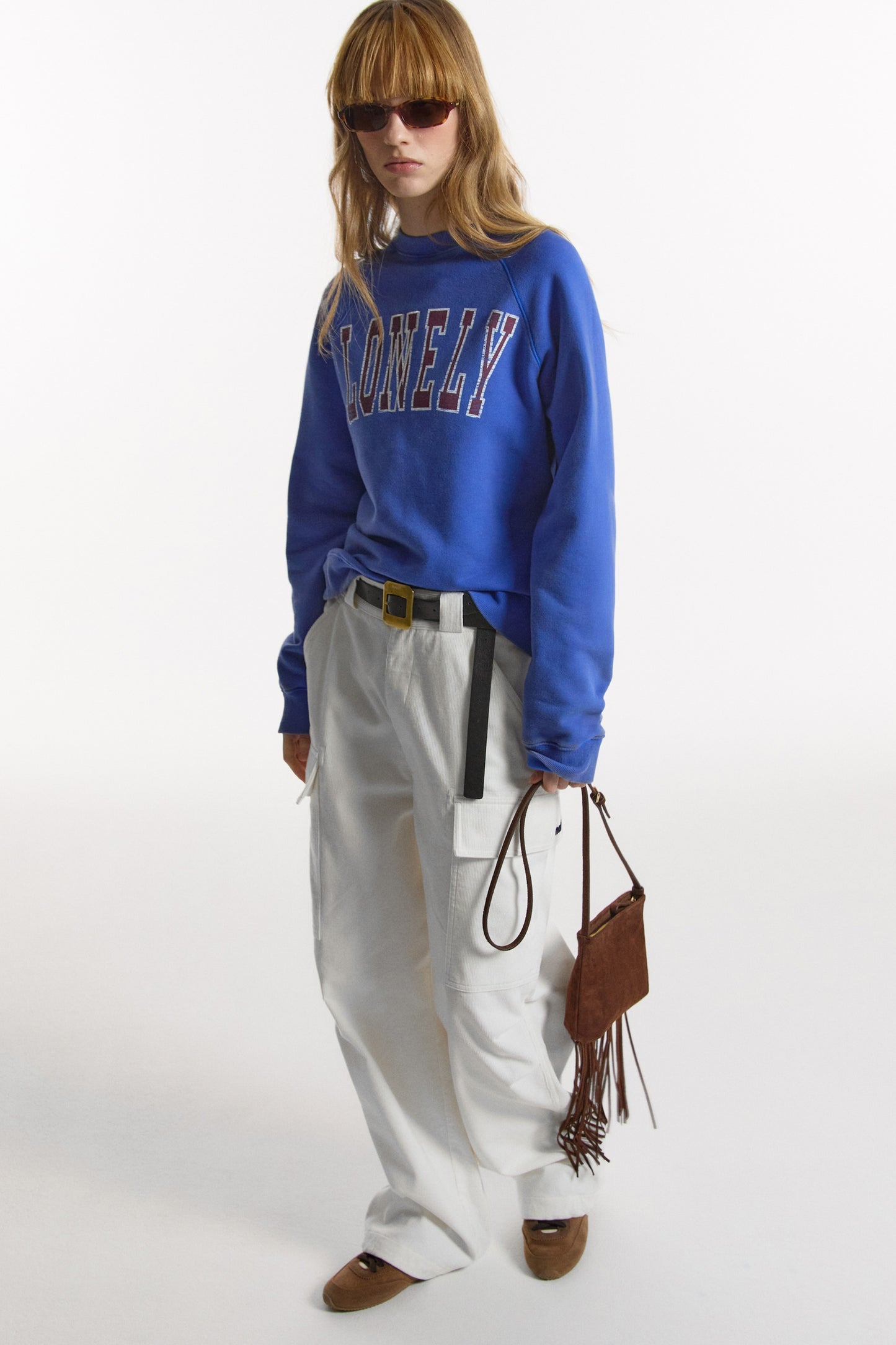 LONELY/LOVELY 90’s WASHED SWEATSHIRT BLUE