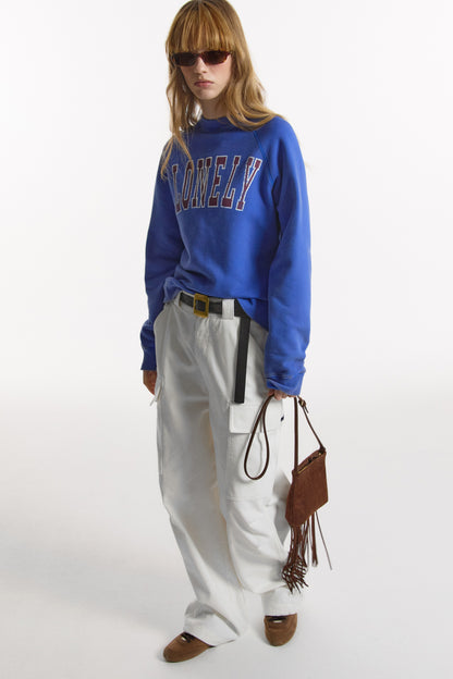LONELY/LOVELY 90’s WASHED SWEATSHIRT BLUE