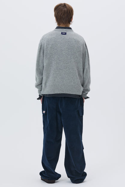 ESSENTIAL CASHMERE KNIT SWEATER GRAY