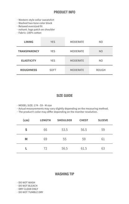 WESTERN COLOR BLOCK SWEATSHIRT RED