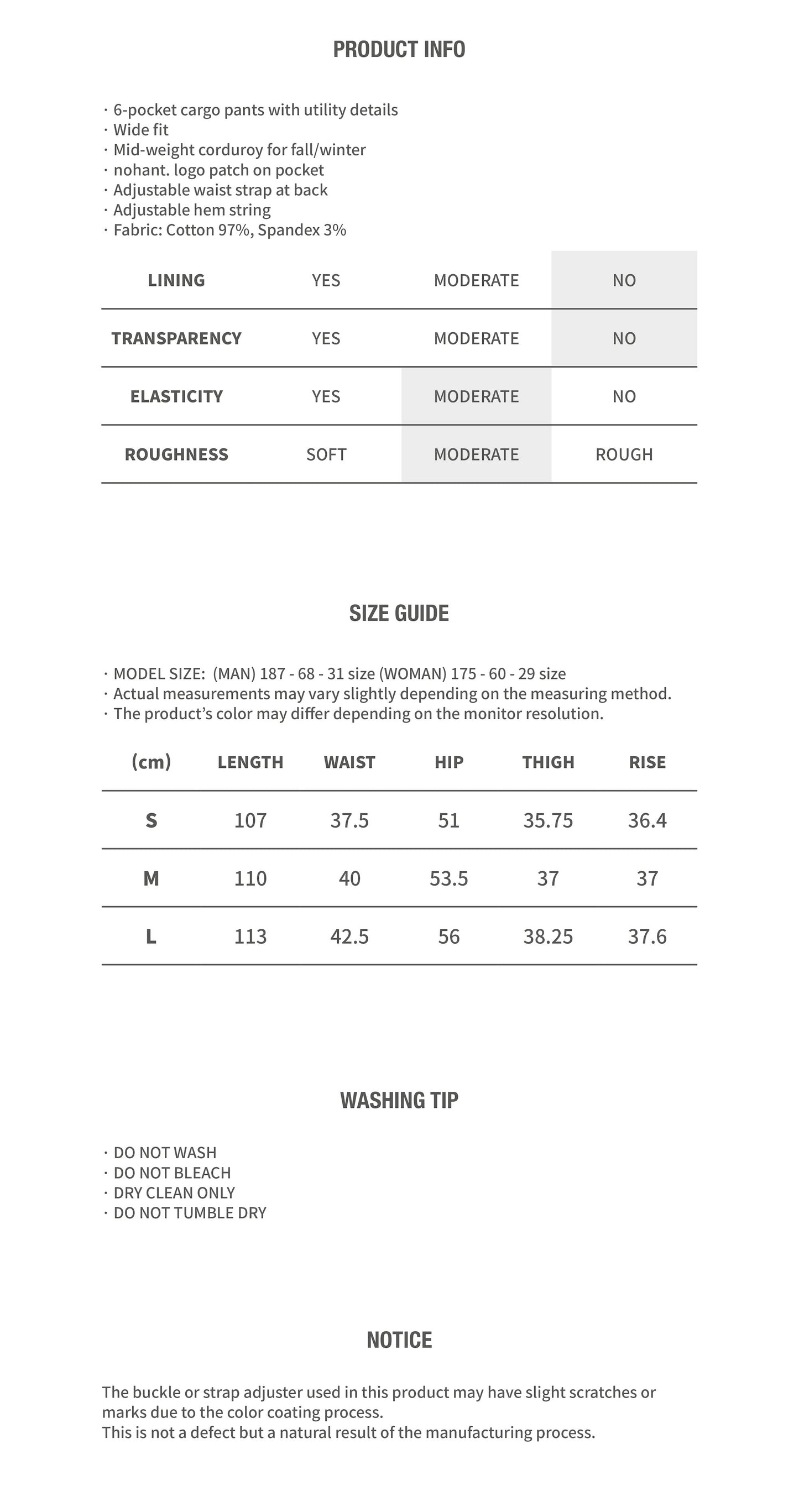 CORDUROY UTILITY CARGO PANTS NAVY