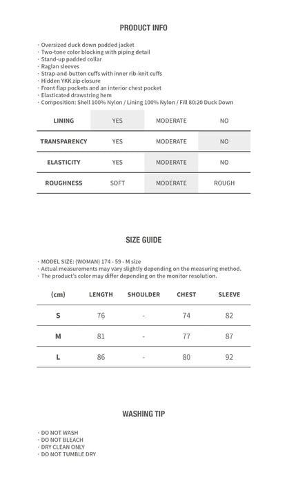 COLOR BLOCK PADDING JUMPER BROWN