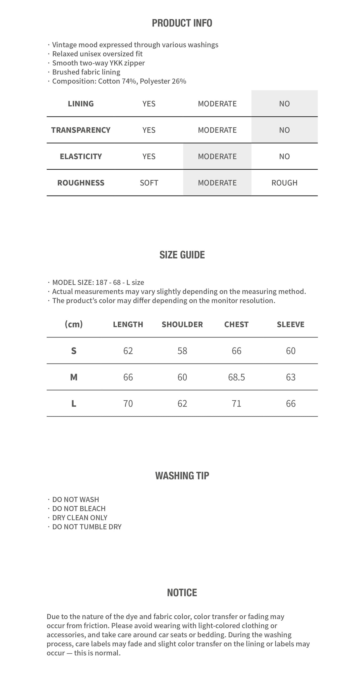 MINIMAL WASHED HOODIE ZIP-UP BLUE