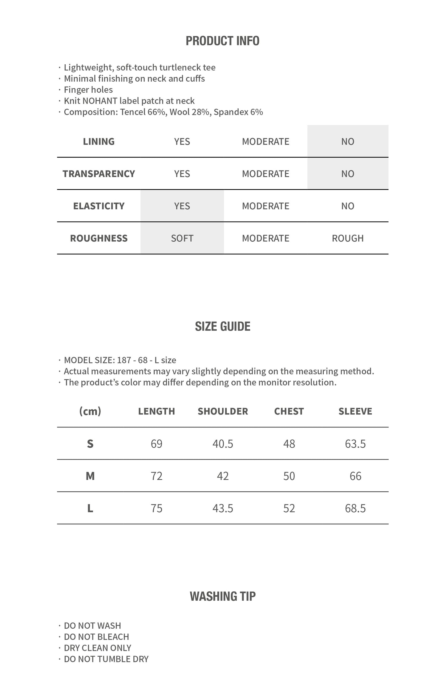 SOFT TURTLENECK T-SHIRT IVORY