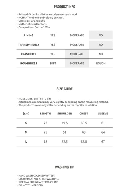 WASHED DENIM SHIRT DARK BLUE