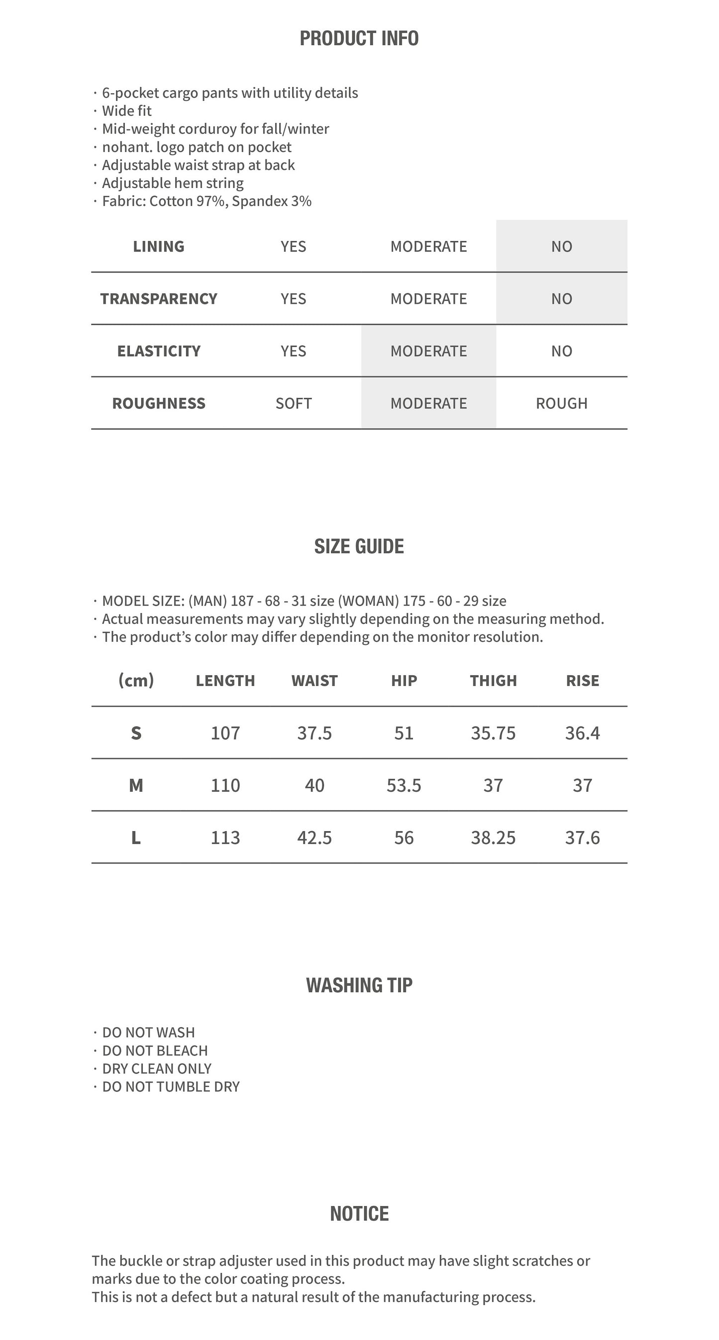 CORDUROY UTILITY CARGO PANTS BROWN