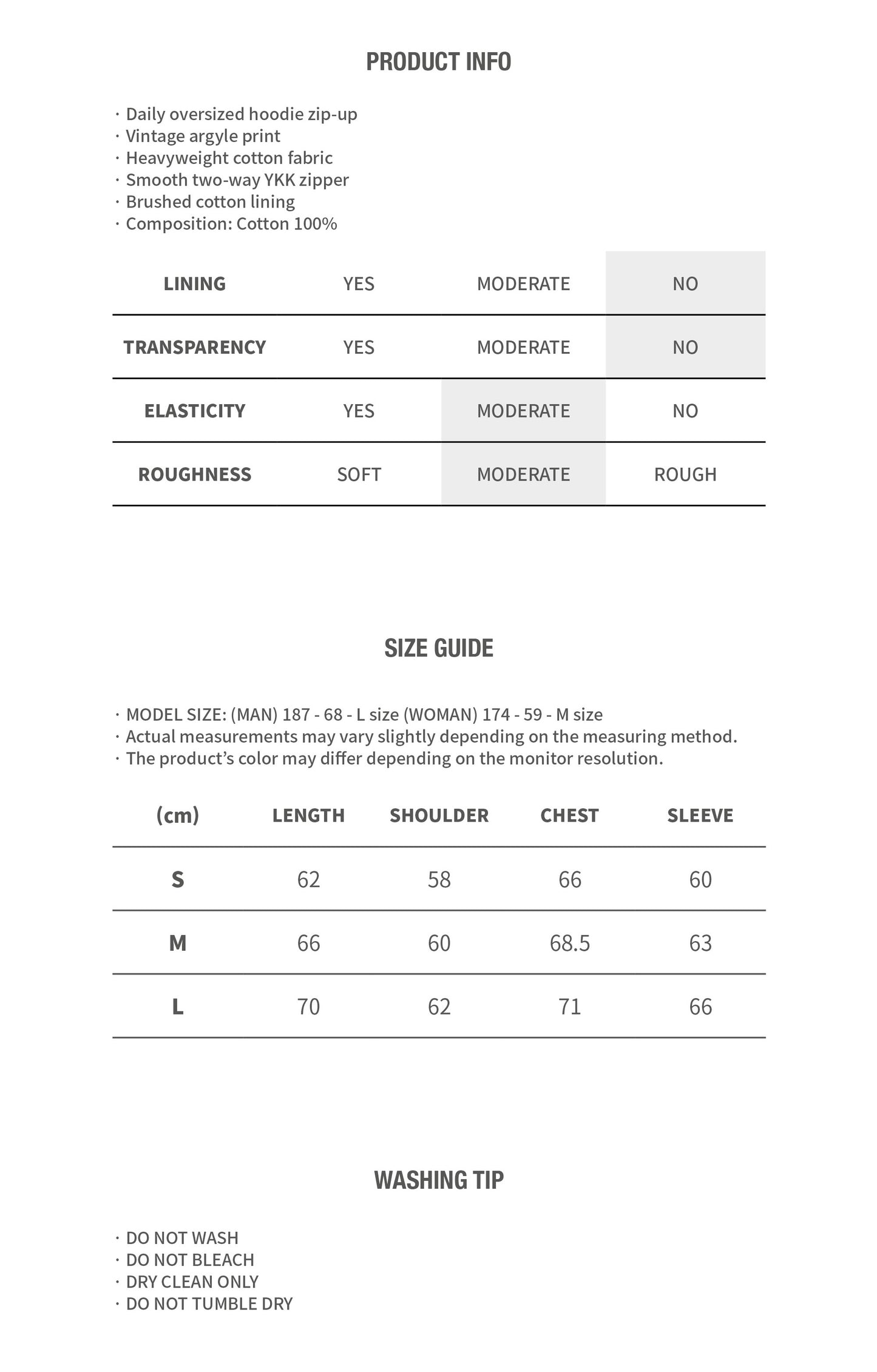 HEAVYWEIGHT ARGYLE HOODIE ZIP-UP PURPLE