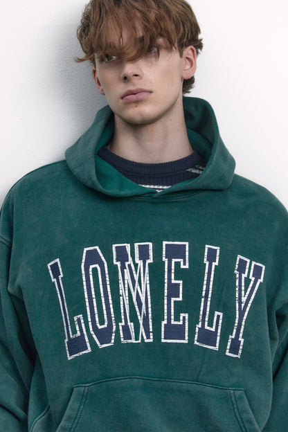 LONELY/LOVELY SALT WASHED HOODIE GREEN