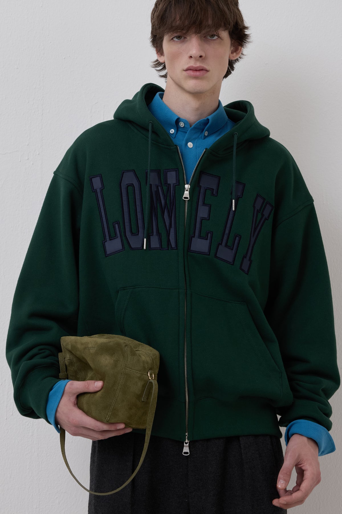 SUEDE PICNIC BAG KHAKI(COMING SOON)