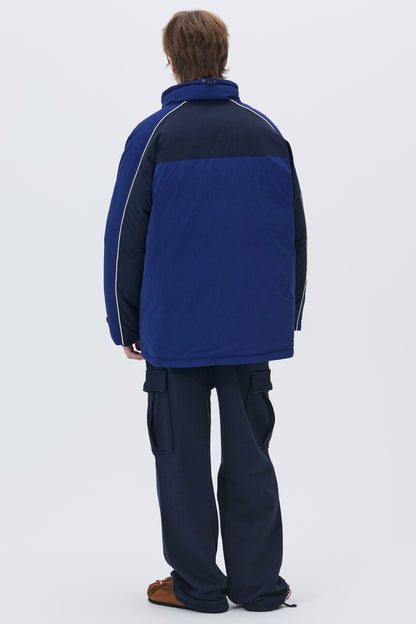 COLOR BLOCK PADDING JUMPER BLUE