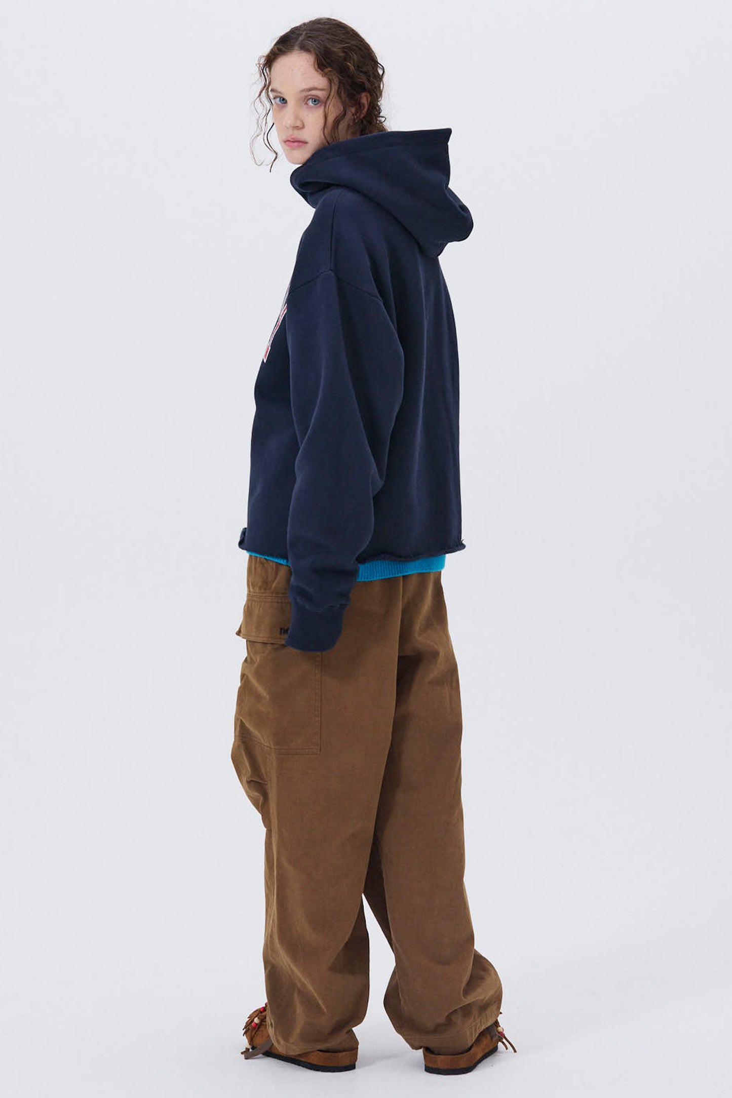 WASHED UTILITY CARGO PANTS BROWN