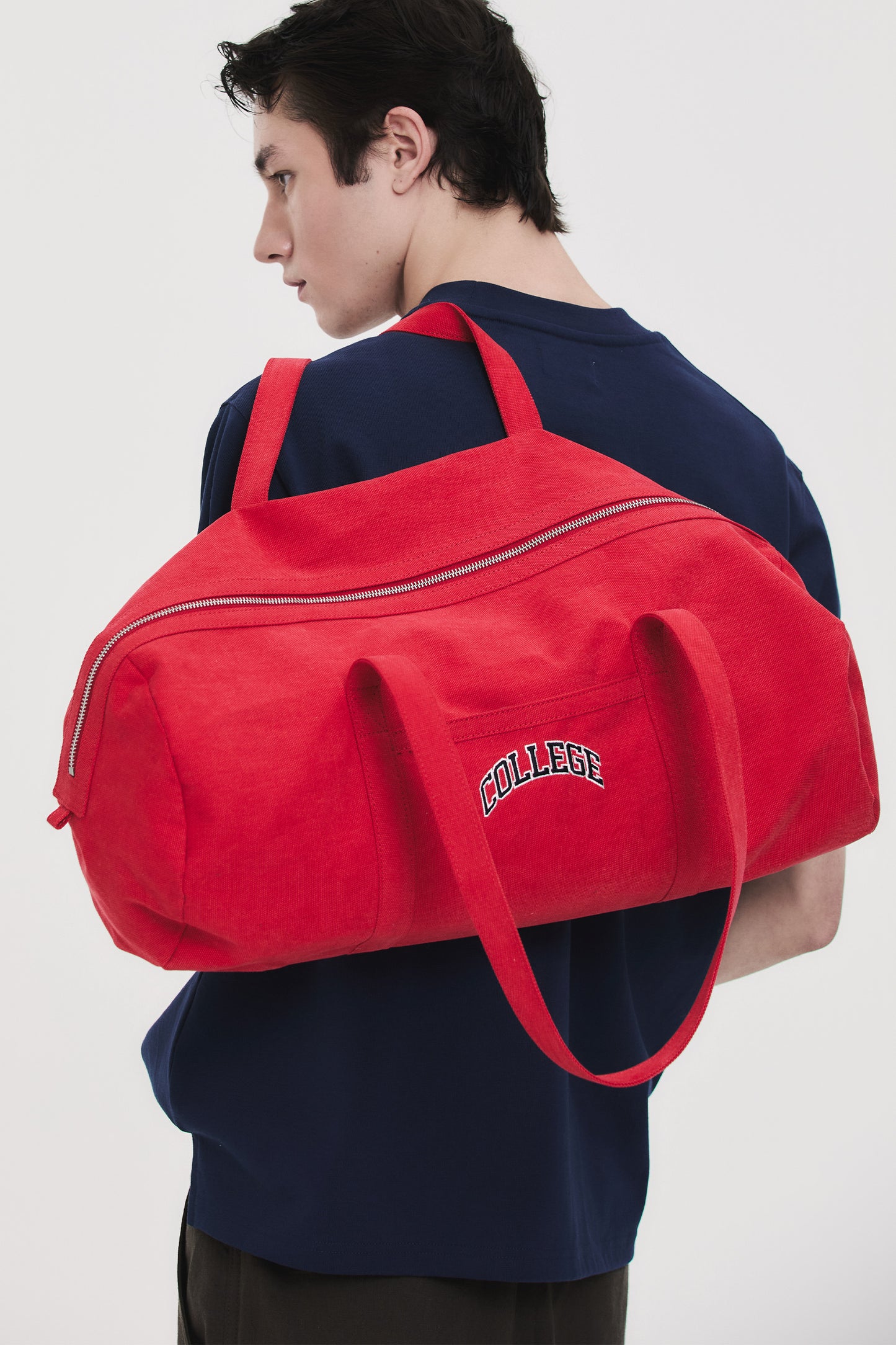 CANVAS DUFFEL BAG RED