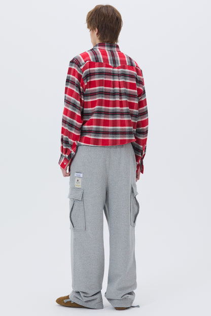 SWEAT UTILITY CARGO PANTS GRAY