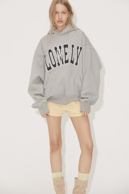 LONELY/LOVELY FLUFF HOODIE GRAY