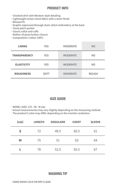 SOFT SHEER CHECK SHIRT RED