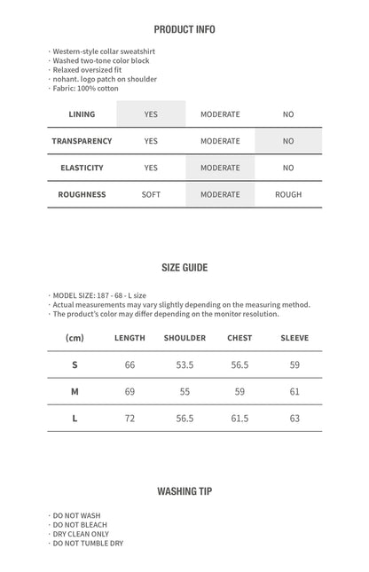 WESTERN COLOR BLOCK SWEATSHIRT GREEN