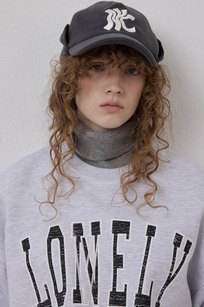 LONELY/LOVELY CRACK SWEATSHIRT ASH GRAY