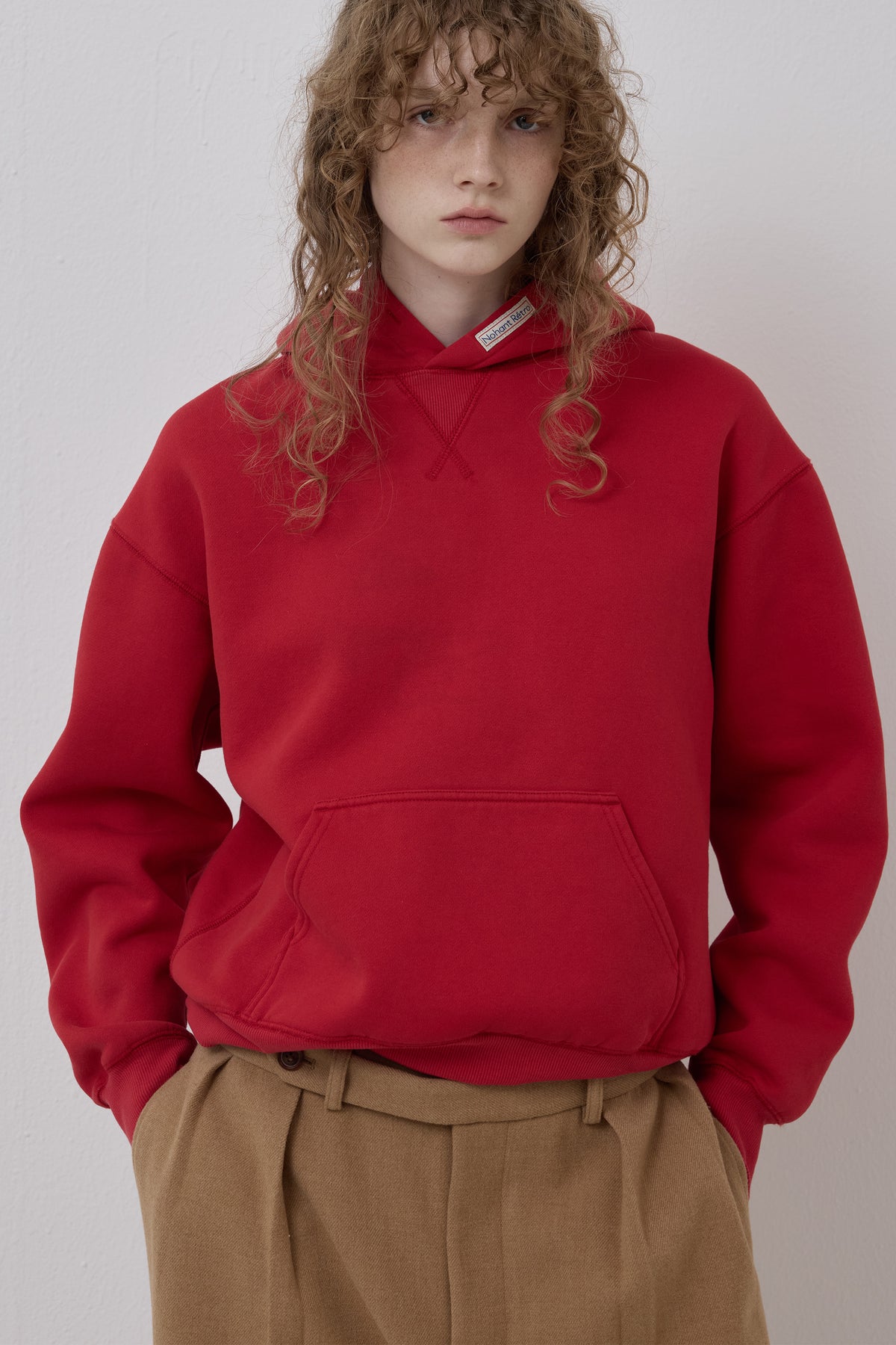 RETRO DAILY HOODIE RED