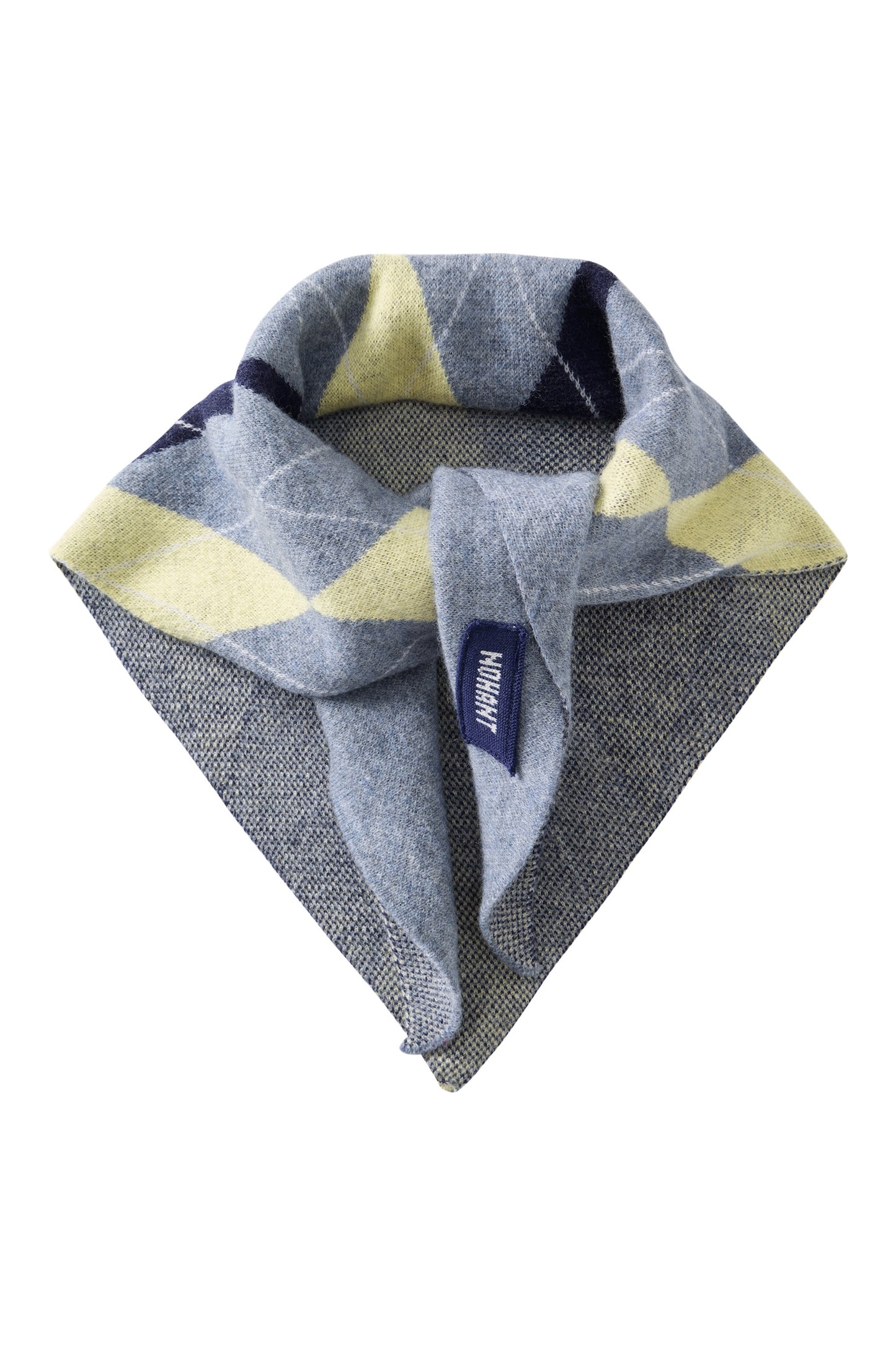 ARGYLE PREPPY MINI SCARF GRAY