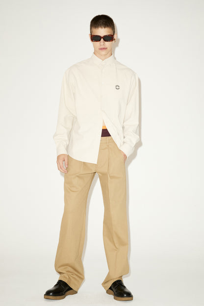 LOGO OXFORD SHIRT BEIGE