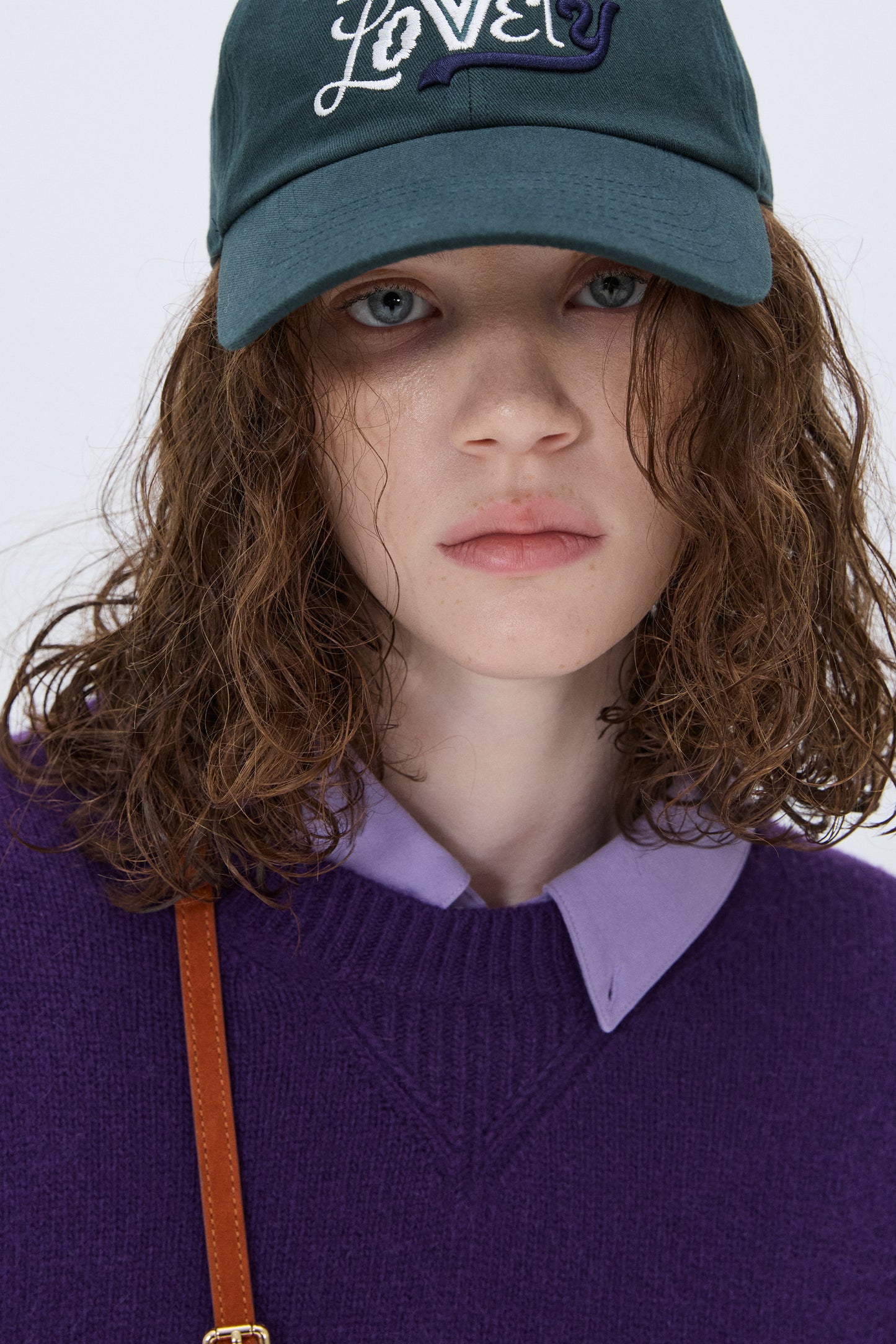 ESSENTIAL CASHMERE KNIT SWEATER PURPLE