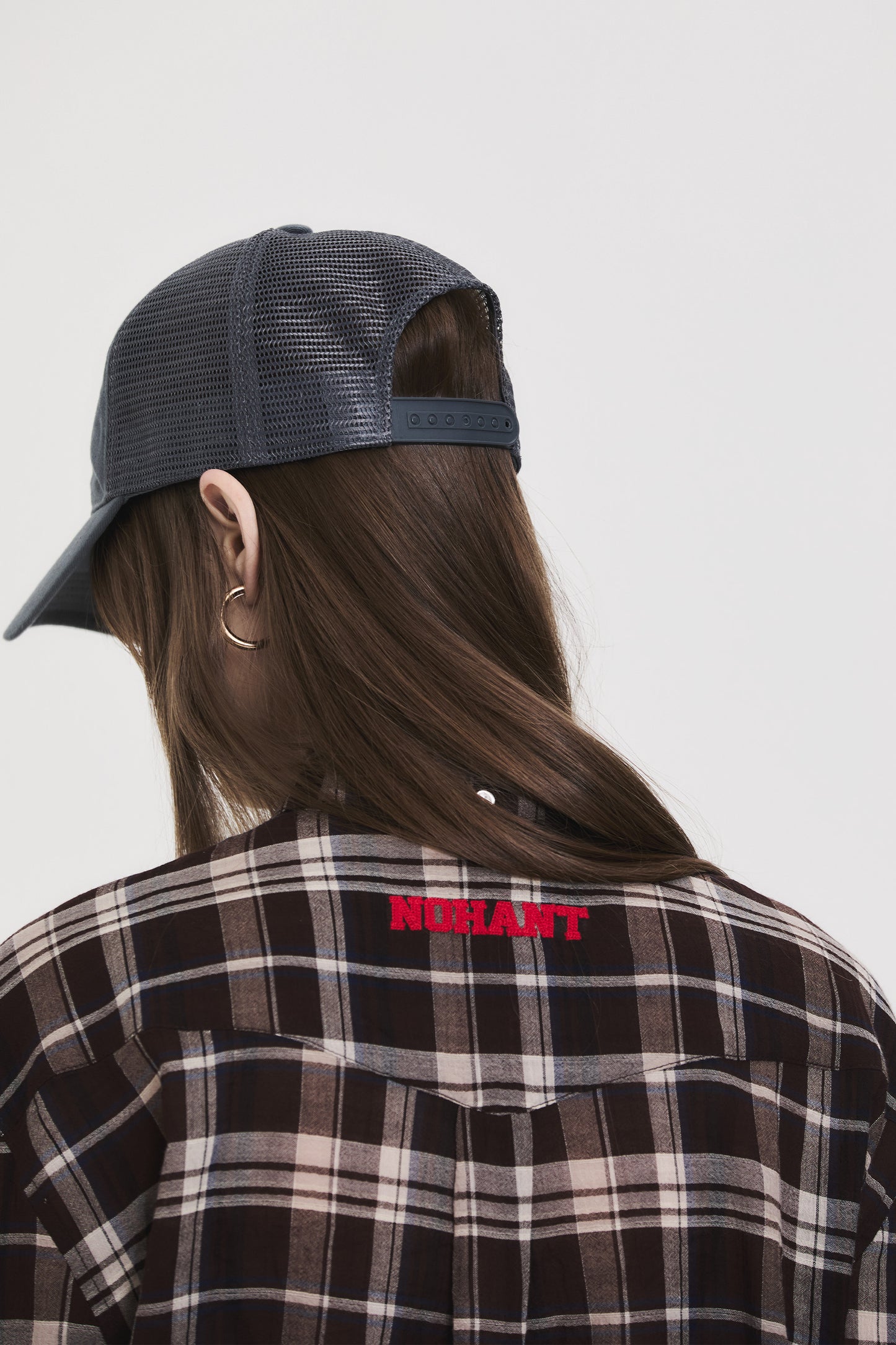 SOFT SHEER CHECK SHIRT BROWN