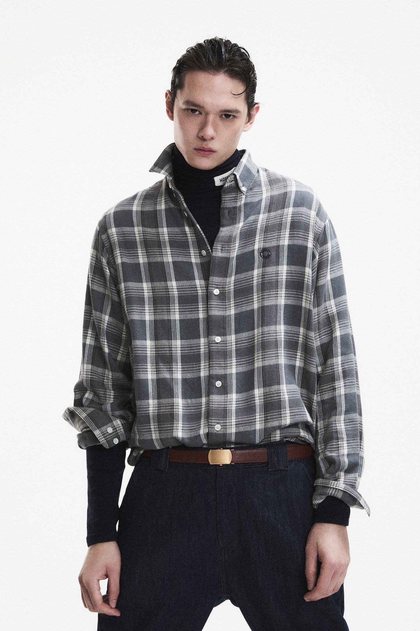 SOFT TURTLENECK T-SHIRT NAVY