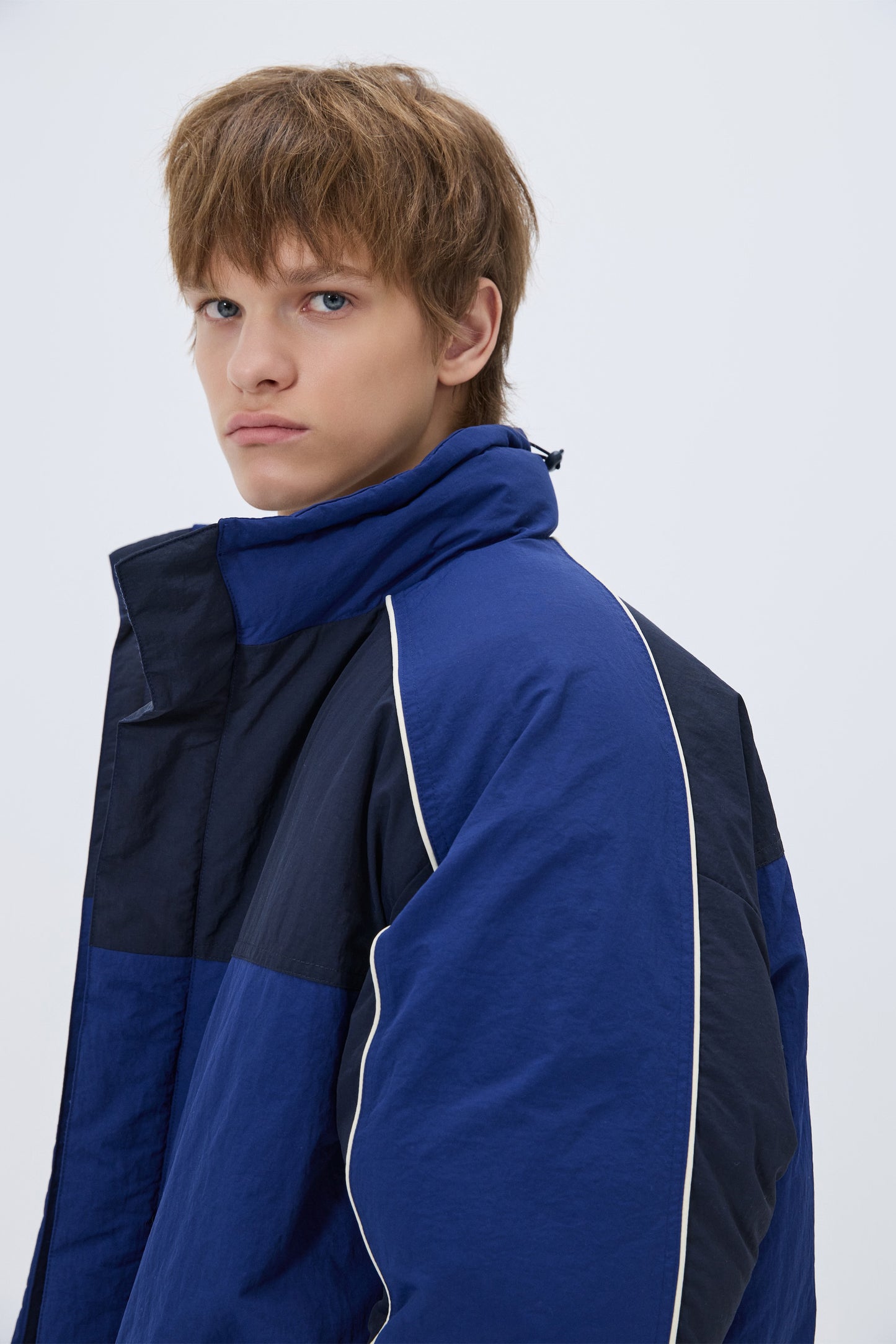 COLOR BLOCK PADDING JUMPER BLUE