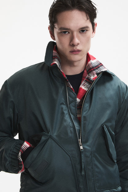 NYLON UTILITY BLOUSON GREEN