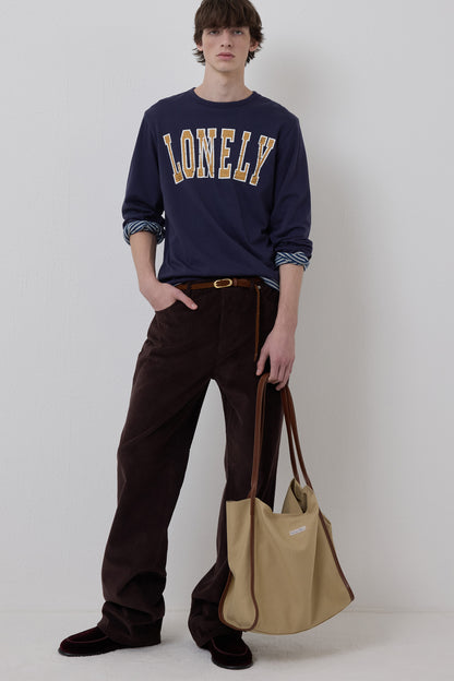 LONELY/LOVELY REVERSIBLE LONG SLEEVE T-SHIRT NAVY