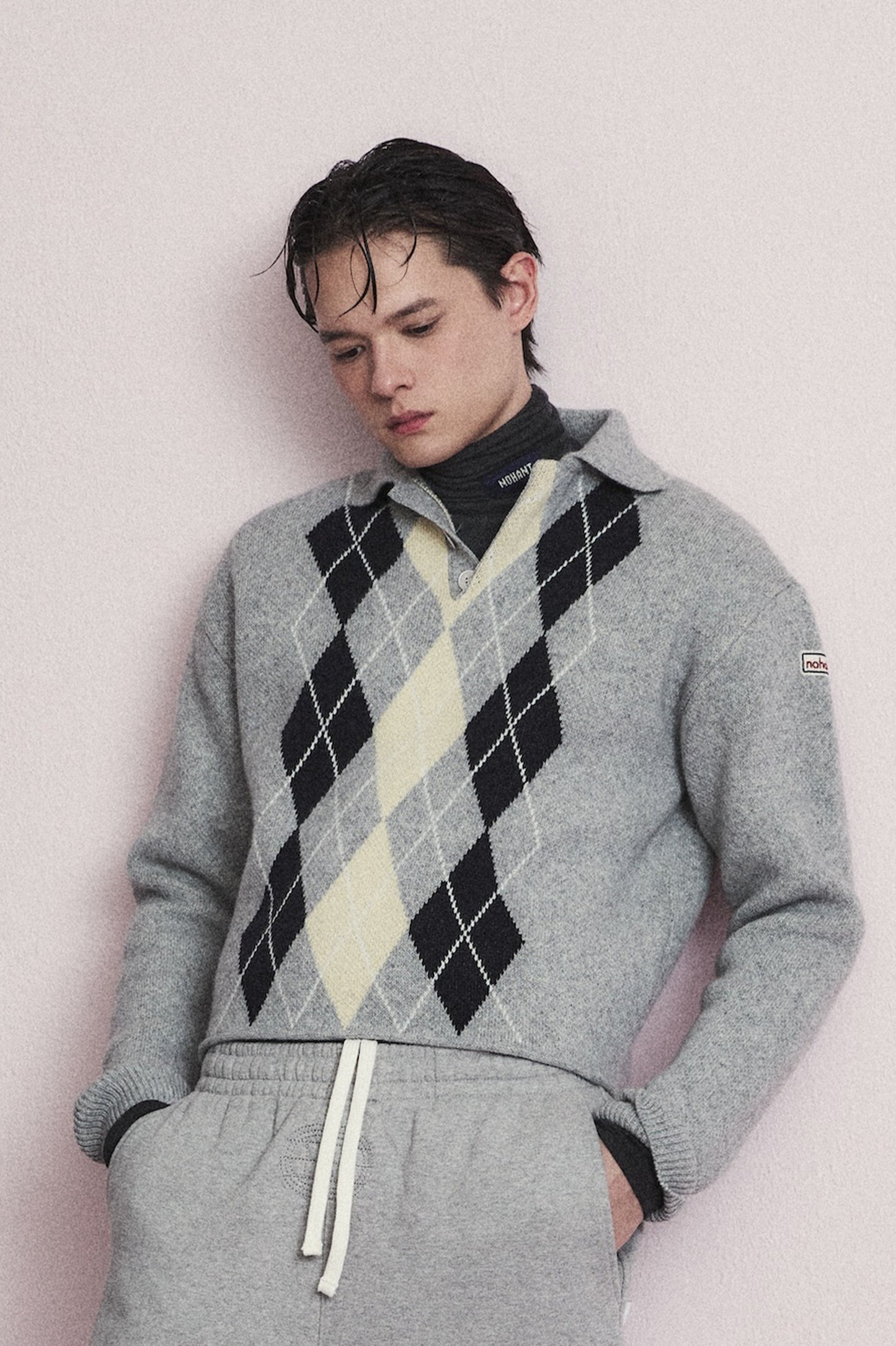 SOFT TURTLENECK T-SHIRT CHARCOAL