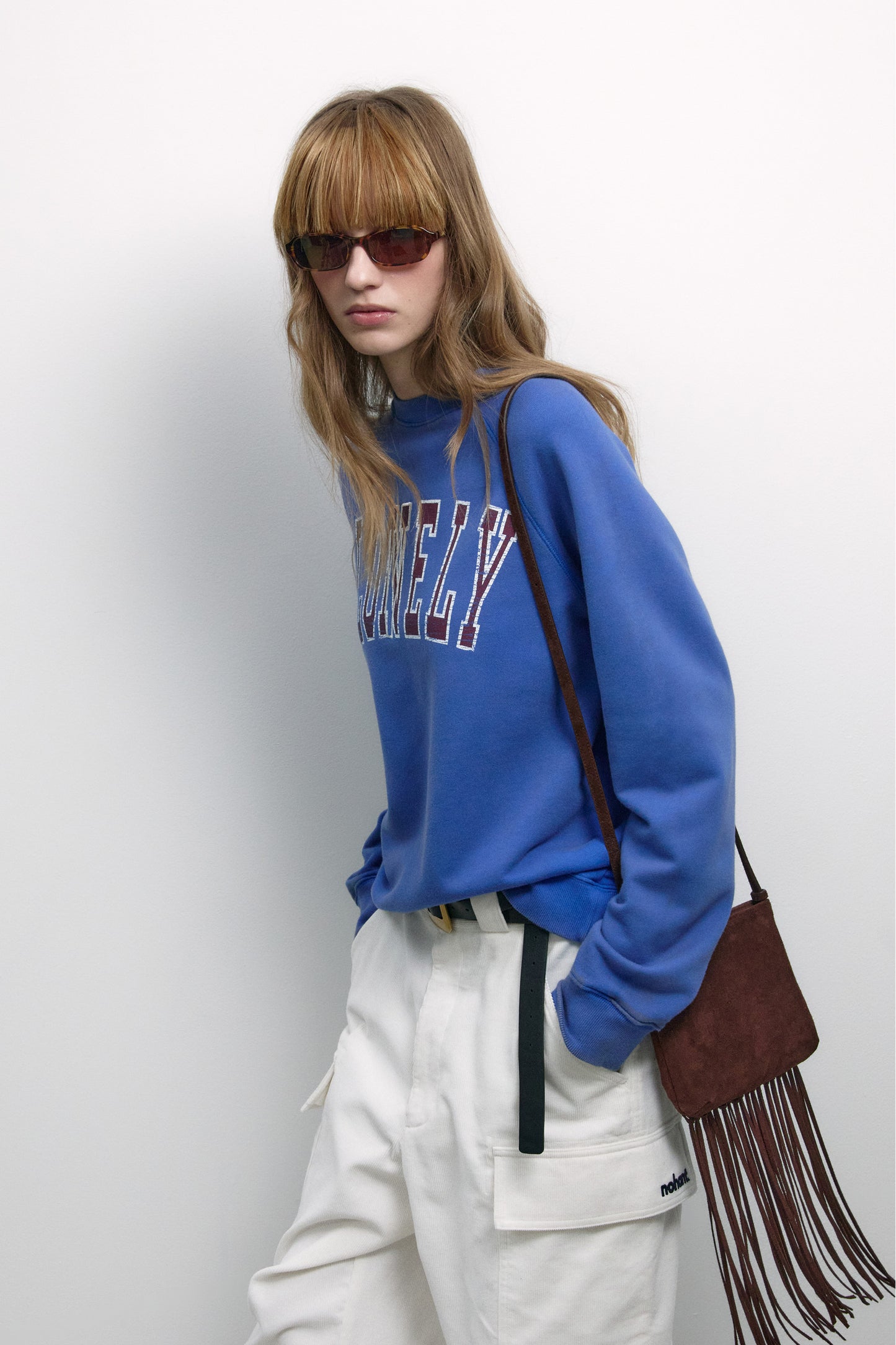 LONELY/LOVELY 90’s WASHED SWEATSHIRT BLUE