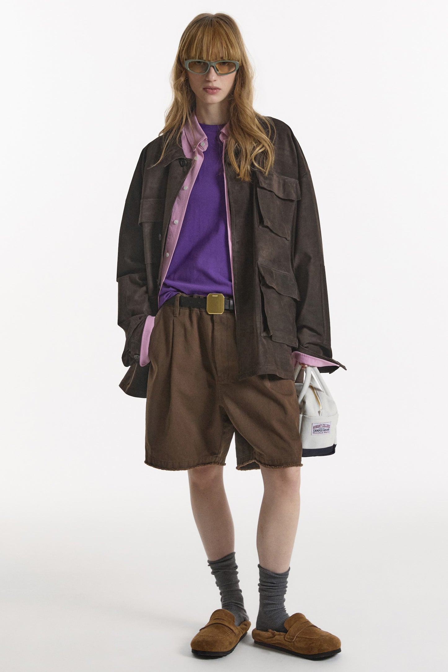 SUEDE WORK JACKET BROWN