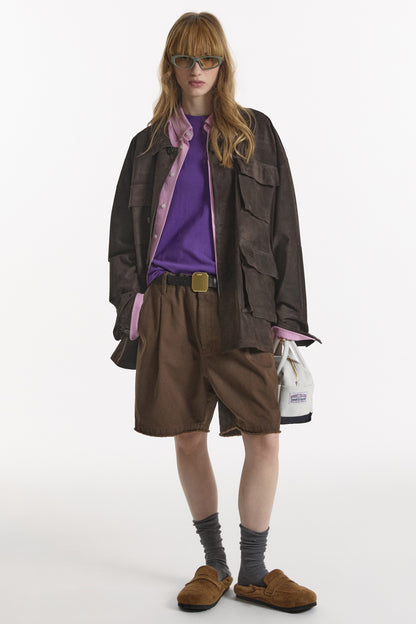 SUEDE WORK JACKET BROWN