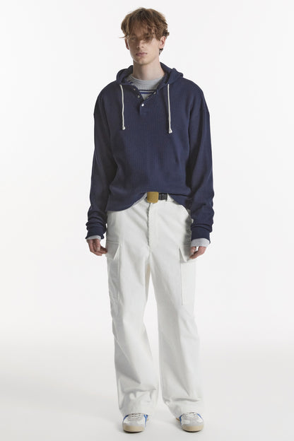 CORDUROY CARGO PANTS WHITE