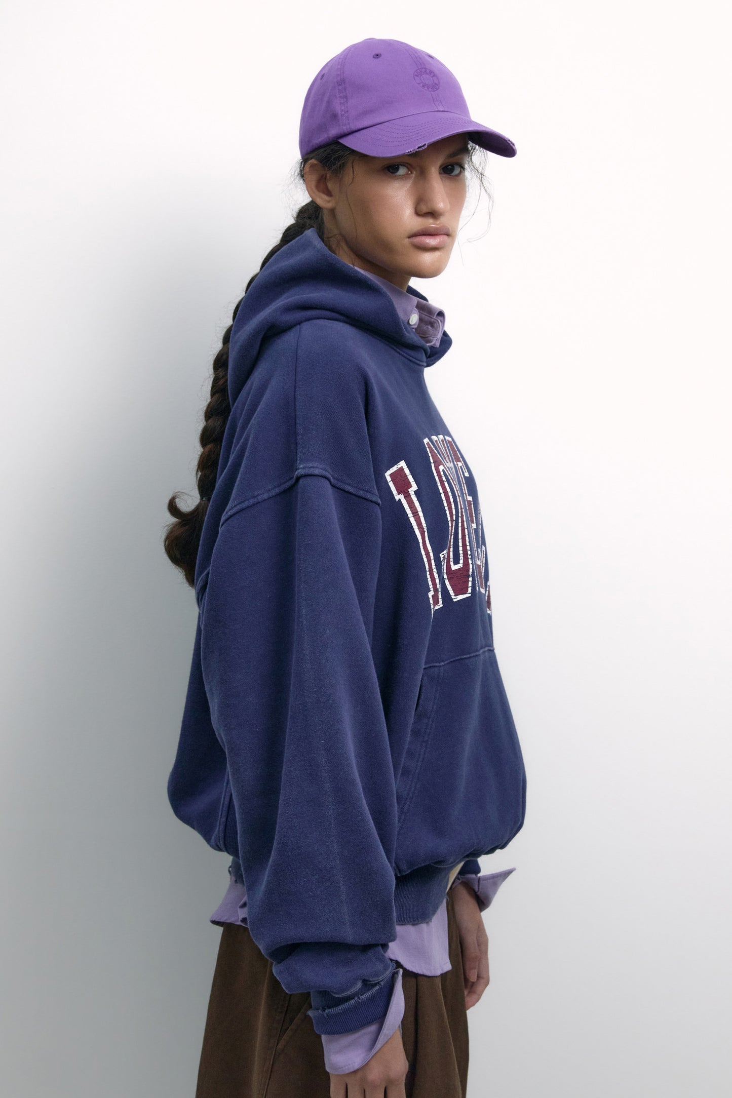 BACK PIXEL LOGO BALL CAP PURPLE