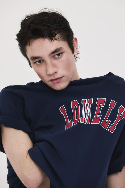 LONELY/LOVELY STRUCTURED T-SHIRT NAVY