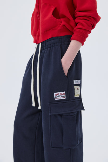 SWEAT UTILITY CARGO PANTS NAVY