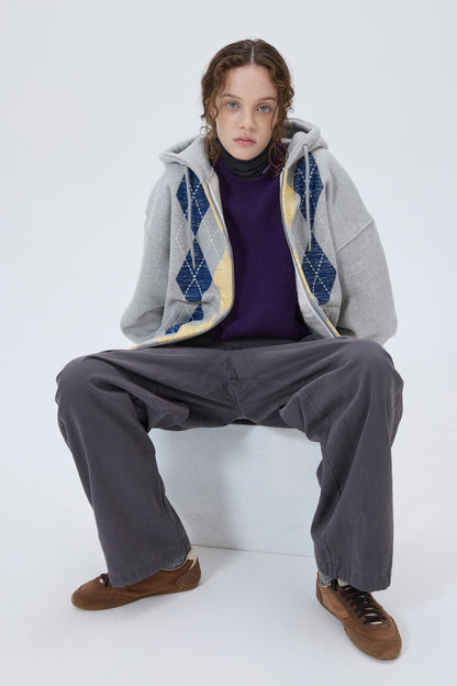 WASHED UTILITY CARGO PANTS CHARCOAL