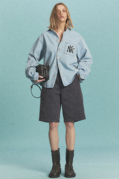 NYC REGULAR FIT WORK SHORTS NAVY