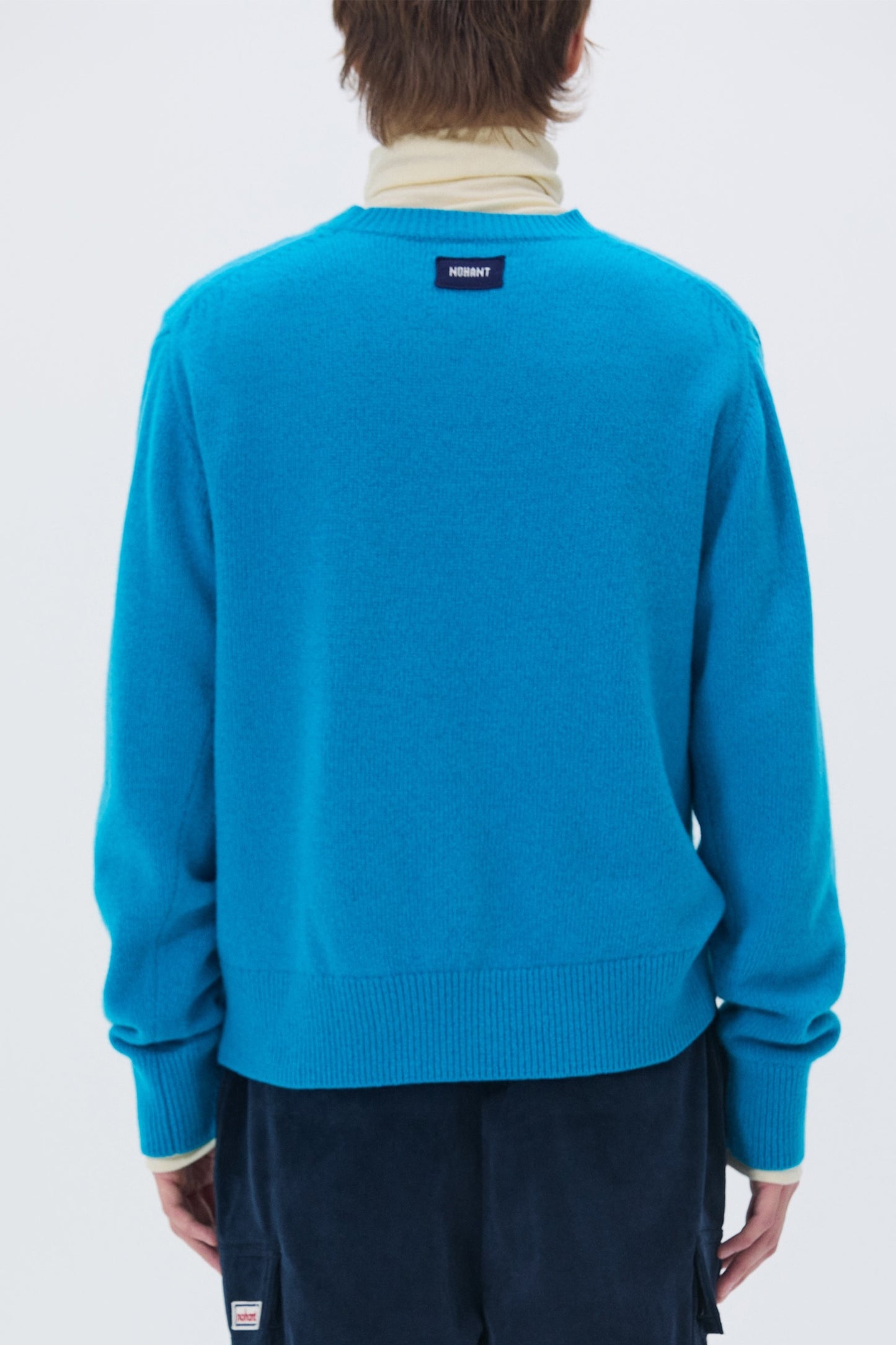 ESSENTIAL CASHMERE KNIT SWEATER BLUE