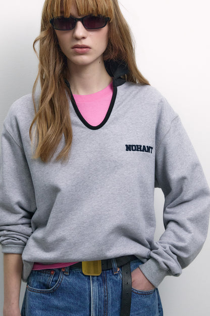 CLASSIC V-NECK SWEATSHIRT GRAY