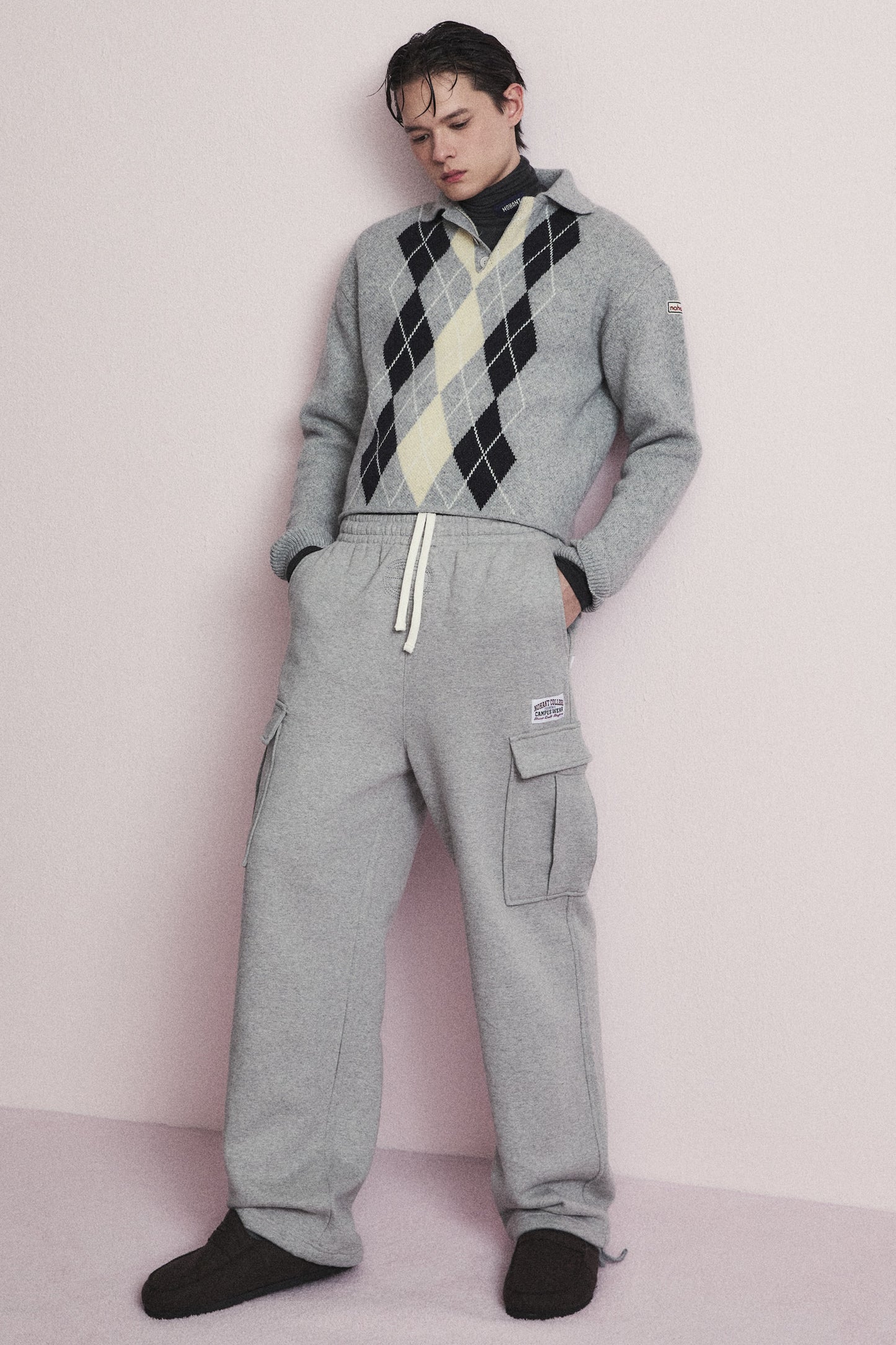 SWEAT UTILITY CARGO PANTS GRAY