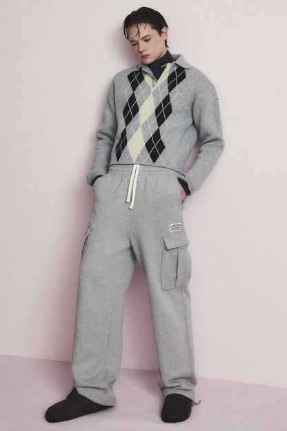 SWEAT UTILITY CARGO PANTS GRAY