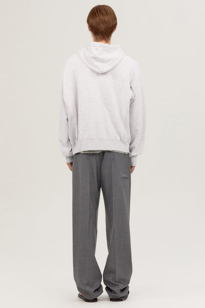 LONELY/LOVELY SALT WASHING HOODIE ZIP-UP ASH GRAY