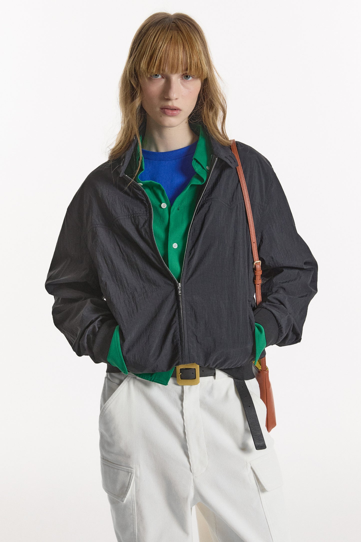 LIGHT STAND-COLLAR BLOUSON BLACK