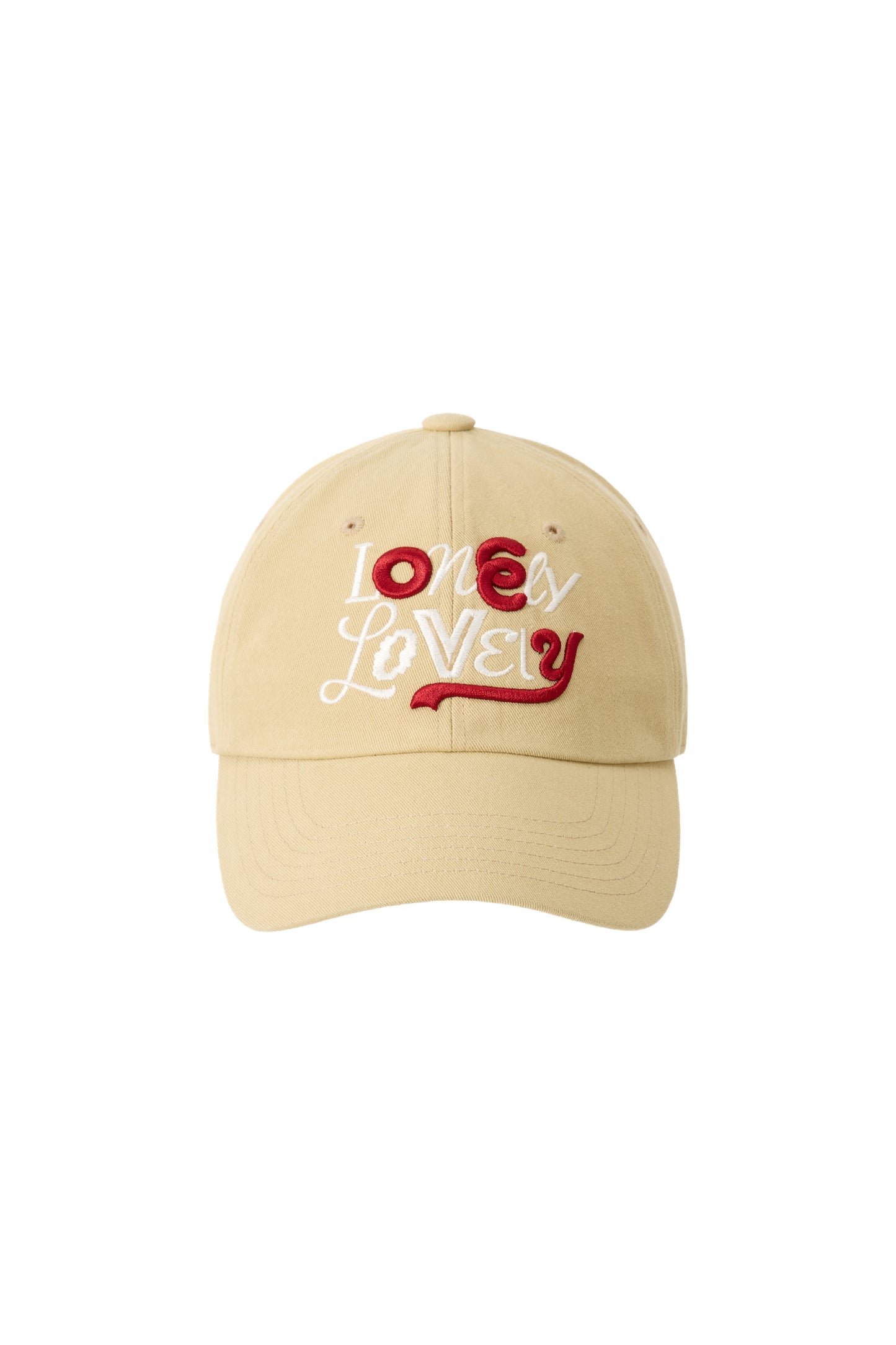 LNLV DOODLE LOGO BALL CAP BEIGE(STANDARD FIT)