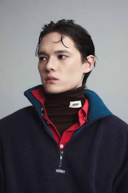 SOFT TURTLENECK T-SHIRT BROWN