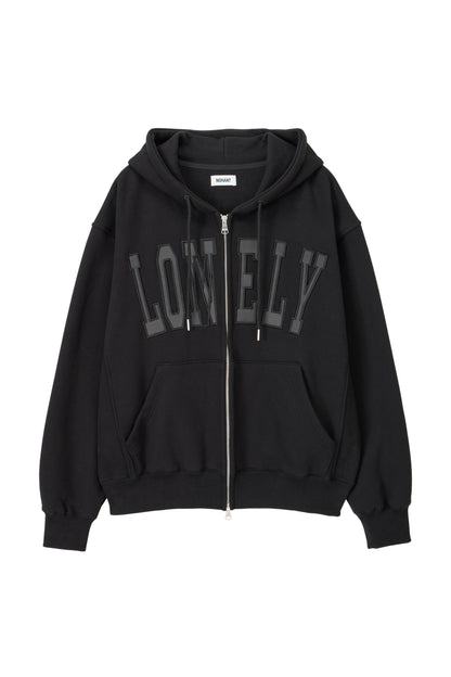 LONELY/LOVELY HOODIE ZIP-UP BLACK